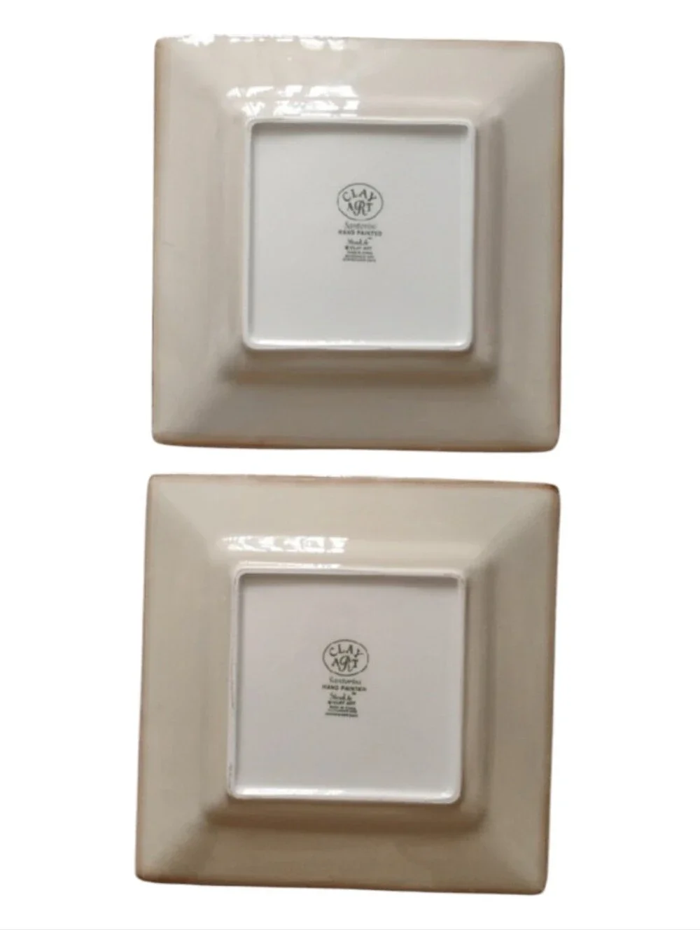 Art Santorini Vintage Hand Painted Olive Motif Ceramic Dinner Plates - Set Of 2